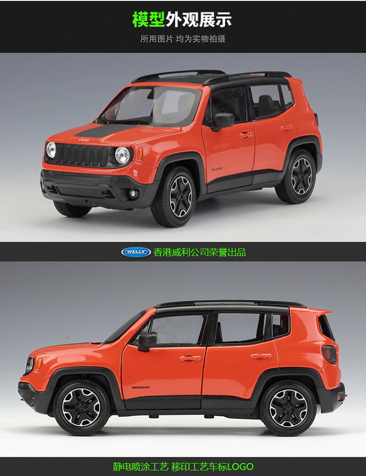 WELLY 1/24 Jeep Renegade Trailhawk SUV Modern Car Model