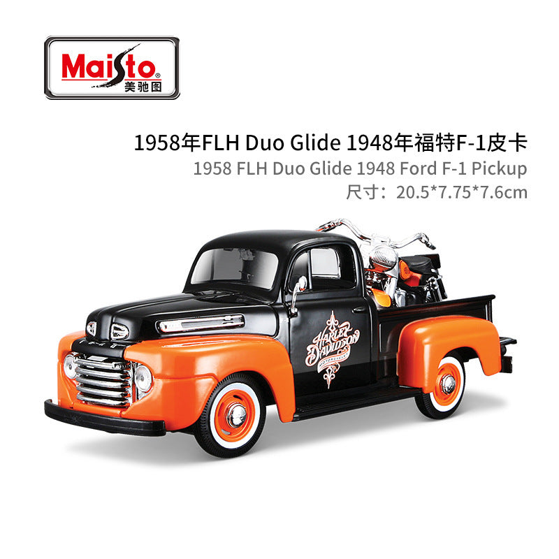 Maisto 1/24 Ford F-1 Pickup Harley Davidson Series Automobile Modern Car Model