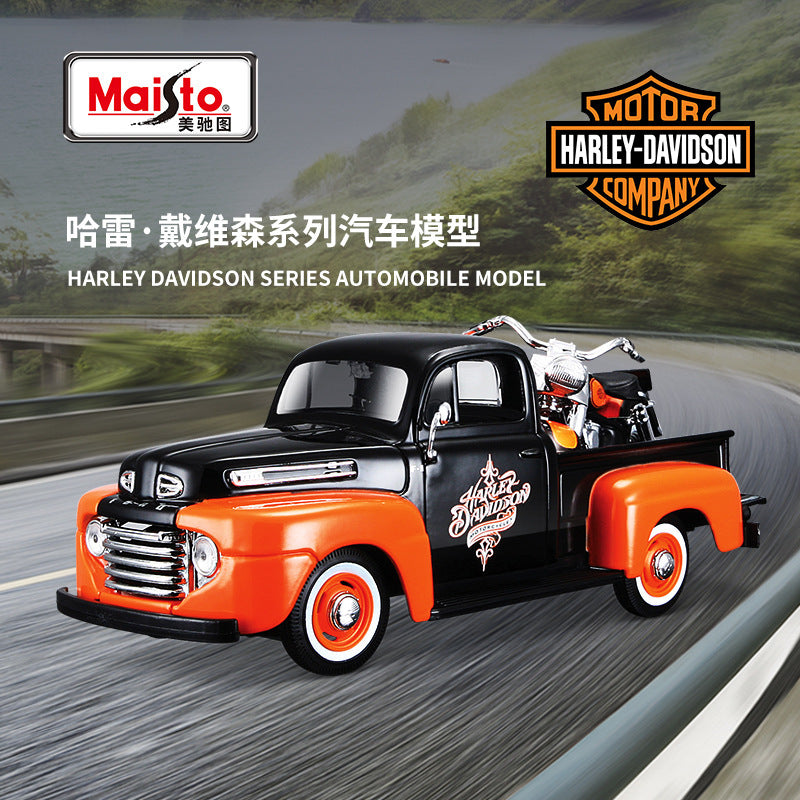 Maisto 1/24 Ford F-1 Pickup Harley Davidson Series Automobile Modern Car Model