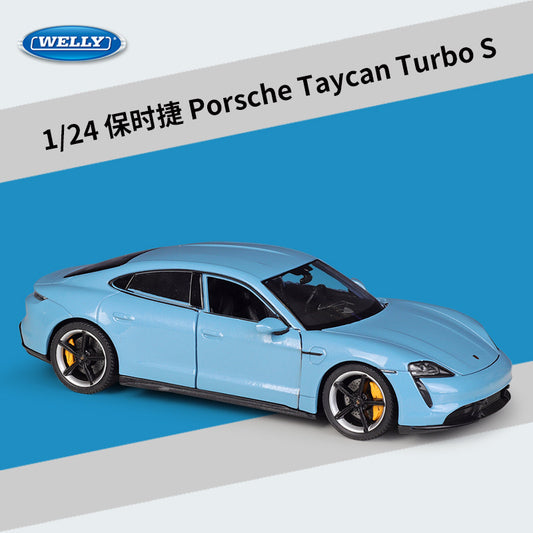 WELLY 1/24 Porsche Taycan Turbo S Modern Car Model