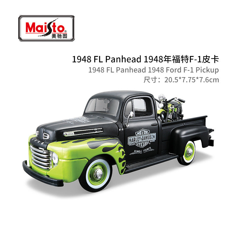 Maisto 1/24 Ford F-1 Pickup Harley Davidson Series Automobile Modern Car Model