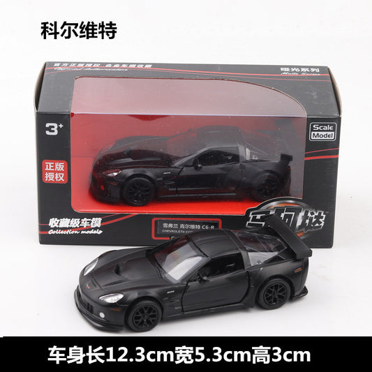 Makeda 1/36 Chevrolet Corvette C6 Matte Black Series Modern Car Model