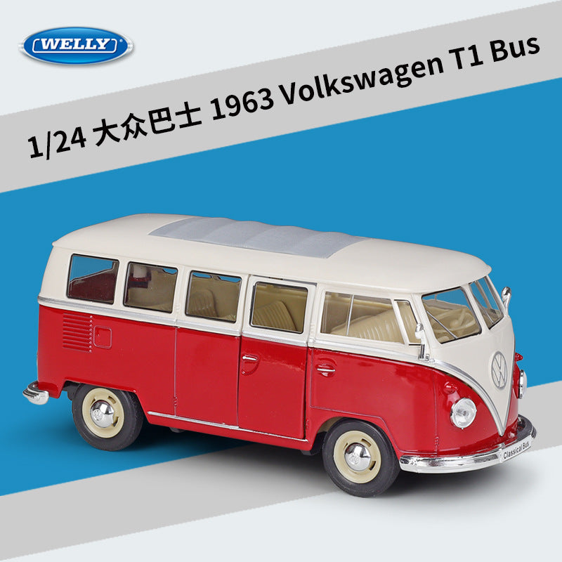 Welly 1/24 Volkswagen T1 T2 Bus Classic Car Model