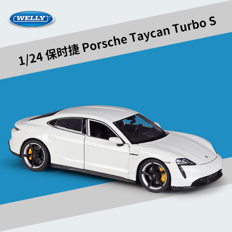 WELLY 1/24 Porsche Taycan Turbo S Modern Car Model