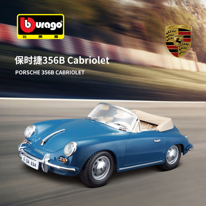 Bburago 1/18 Porsche 356B Cabriolet Classic Car Model