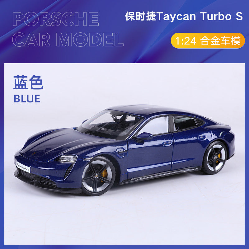 Bburago 1/24 Porsche Taycan Turbo S 718 Boxster Modern Car Model