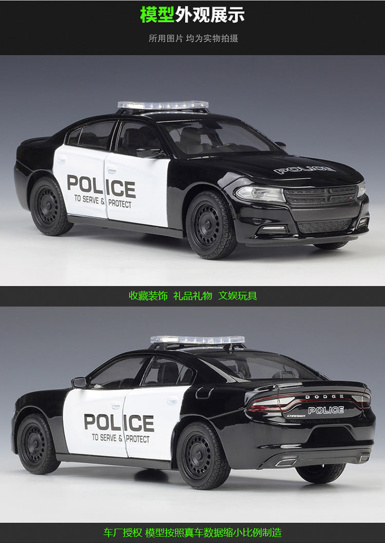 WELLY 1/24 Dodge Charger Pursuit 2016 Police Modern Car Model