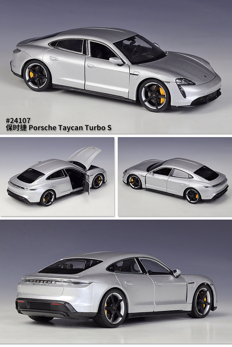 WELLY 1/24 Porsche Taycan Turbo S Modern Car Model