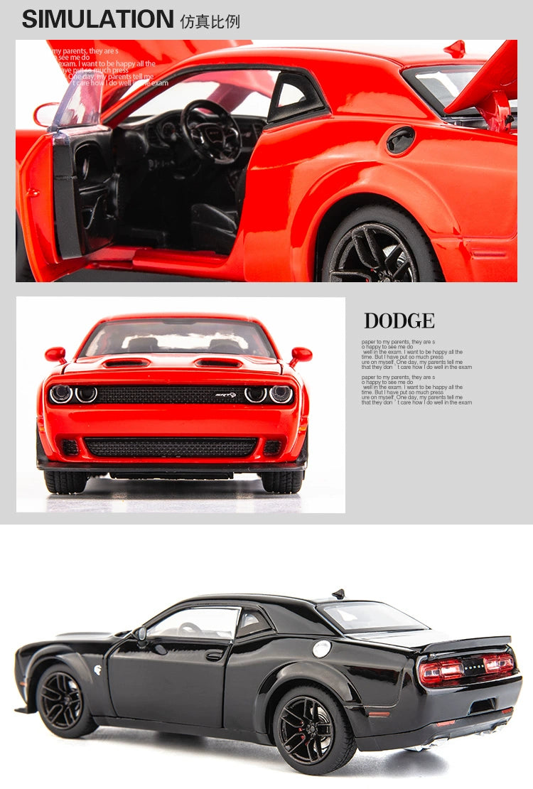 JKM 1/32 Dodge Challenger SRT Modern Car Model