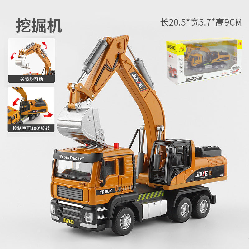 1/50 Jiaye Engineering Vehicle Crane Dump Excavator Fire Ladder Truck Car Model