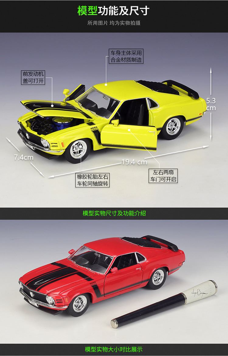 WELLY 1/24 Ford Mustang Boss 302 1970 Boss 429 1969 GT 2015 Car Model