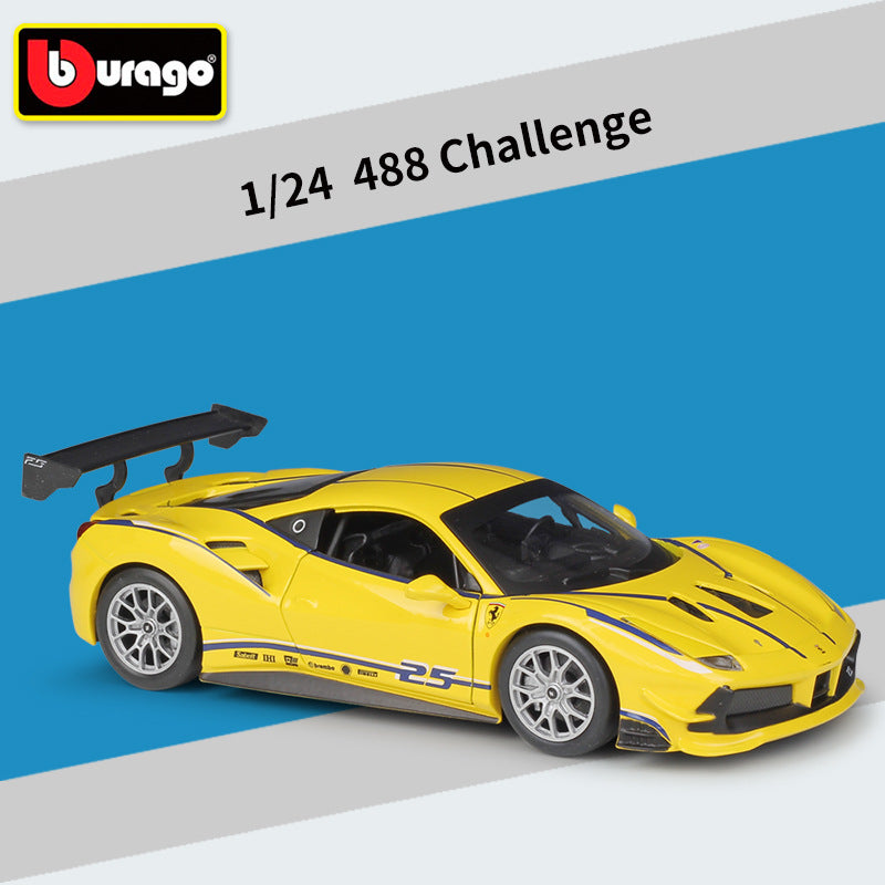 Bburago 1/24 Ferrari 488 458 F355 Challenge FXXK Racing Car Modern Car Model