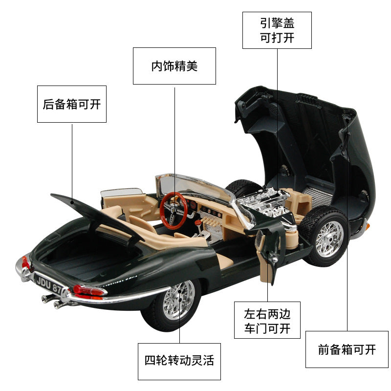 Bburago 1/18 Jaguar E-type Coupe Classic Car Model