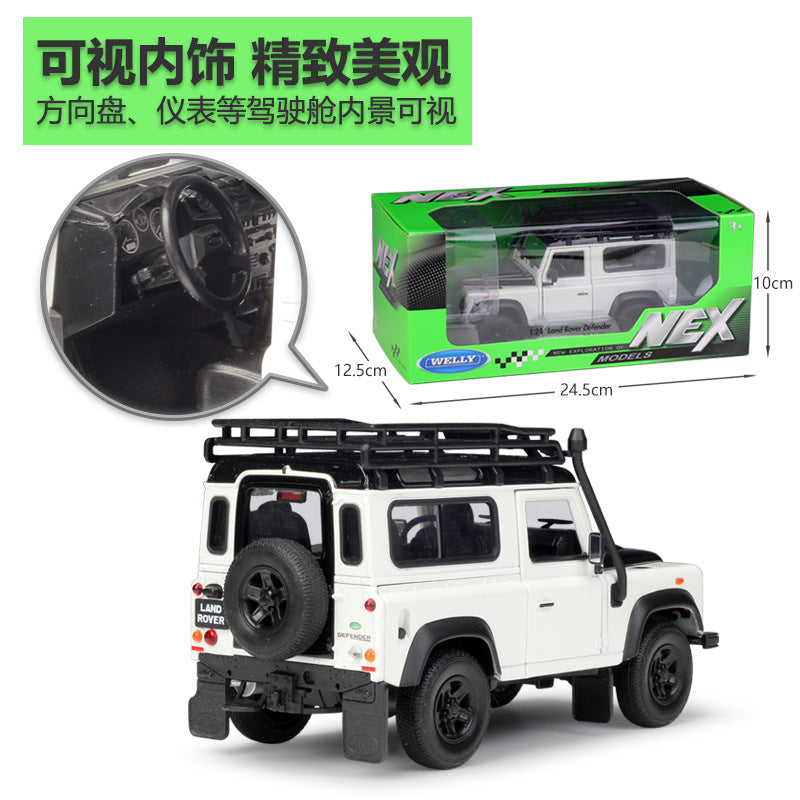 WELLY 1/24 Land Rover Defender /With Roof Rack Modern Car Model