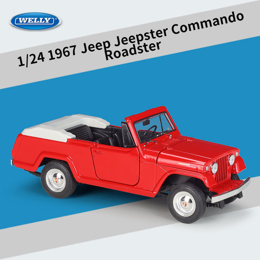 WELLY 1/24 Jeep 1967 Jeepster Commando Classic Car Model