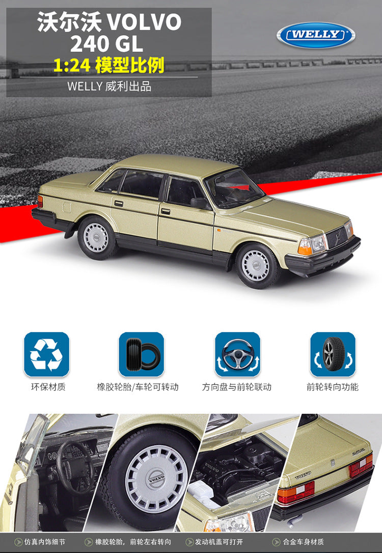 WELLY 1/24 Volvo 240 GL Modern Car Model