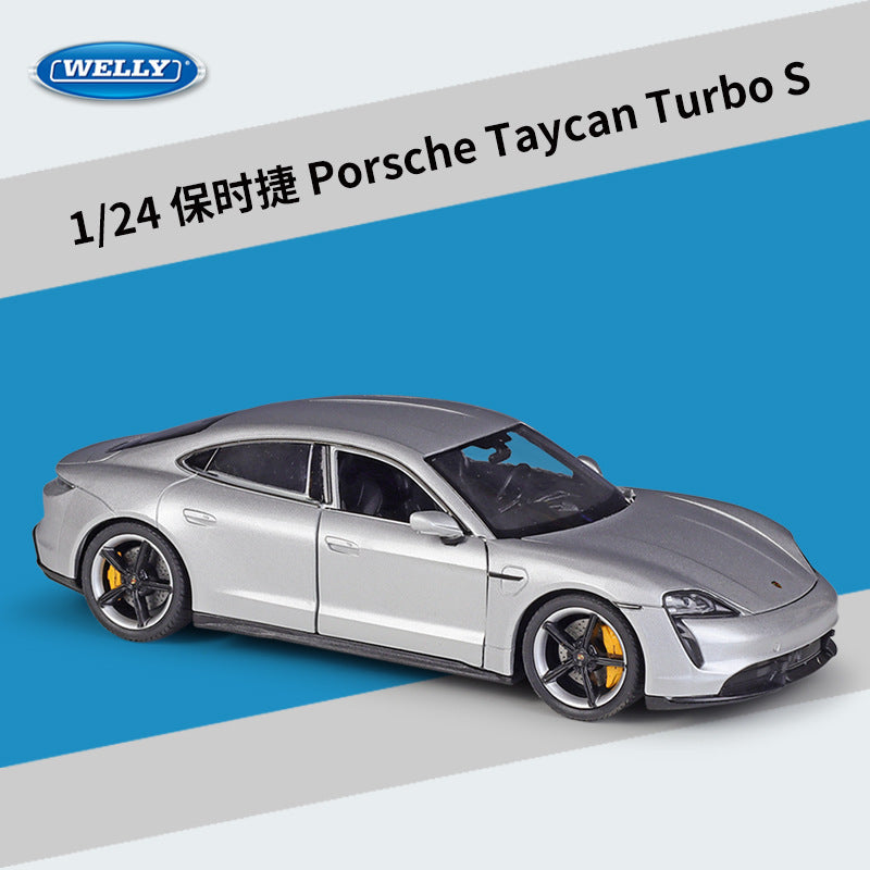 WELLY 1/24 Porsche Taycan Turbo S Modern Car Model