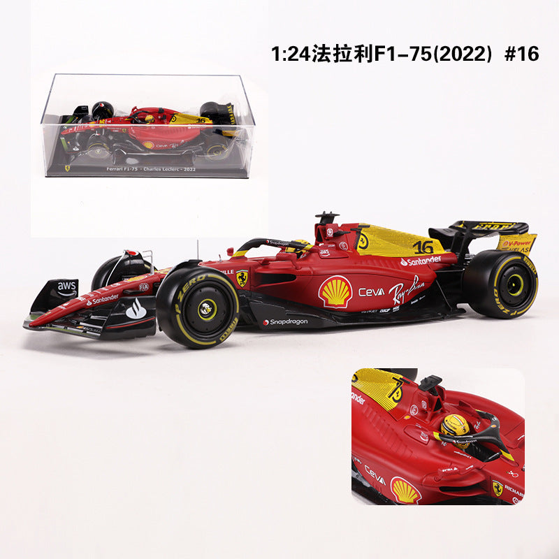 Bburago 1/24  Ferrari Formula Racing Car Acrylic Display Case Modern Car Model