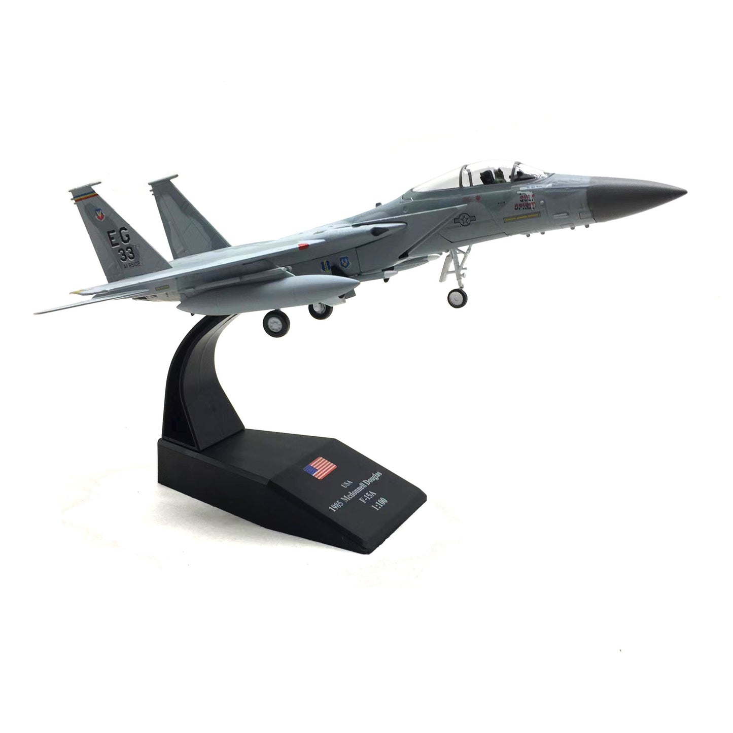 1/100 USA F-15C F-15E F-16C Aircraft Alloy Model Diecast