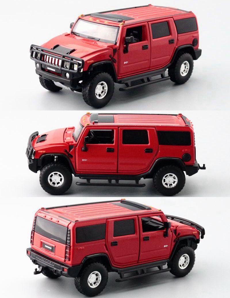 JKM 1/32 Hummer H2 2008 Suv Modern Car Model