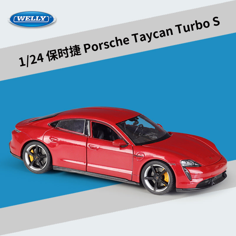 WELLY 1/24 Porsche Taycan Turbo S Modern Car Model