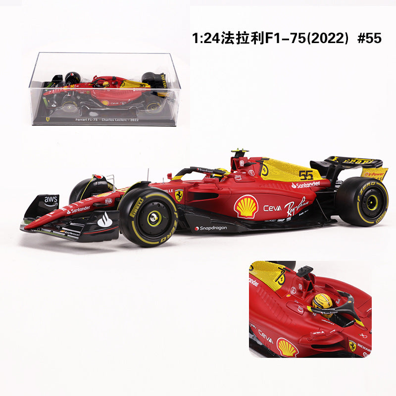 Bburago 1/24  Ferrari Formula Racing Car Acrylic Display Case Modern Car Model