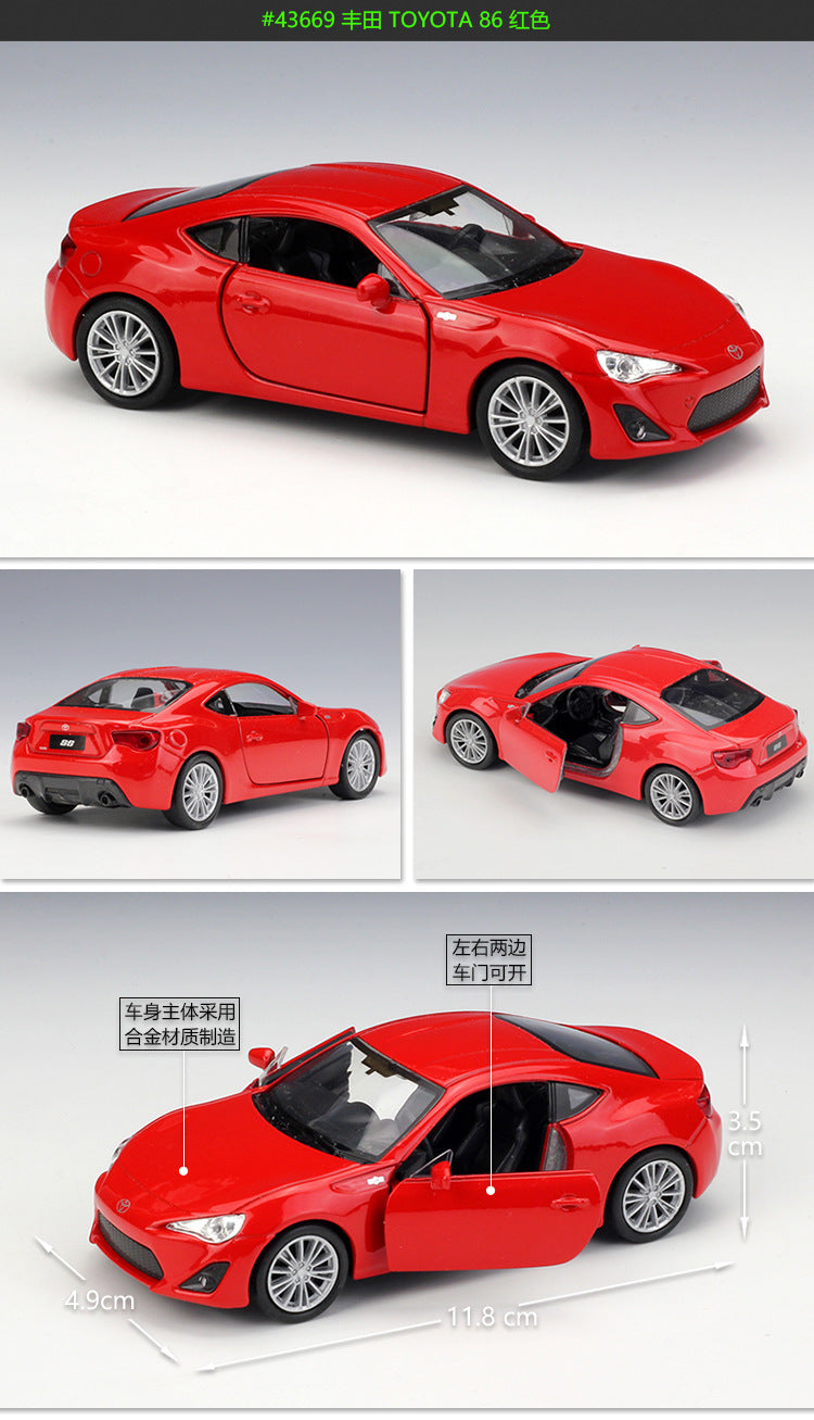 WELLY 1/36 Toyota 86 Modern Car Model