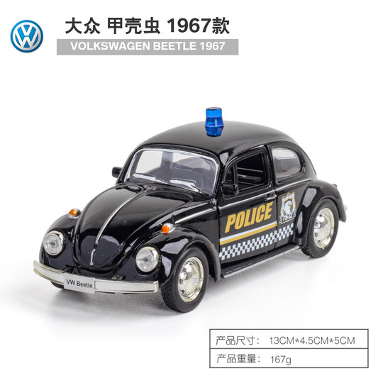 MAKEDA 1/36 Volkswagen Beetle Police Car Classic Car Model