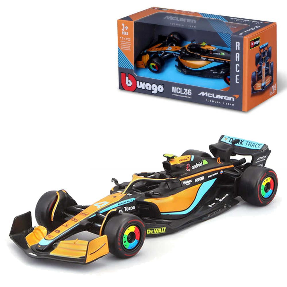 Bburago 1/43 Mclaren MCL36 MCL 60 F1 Formula Racing Car Modern Car Model