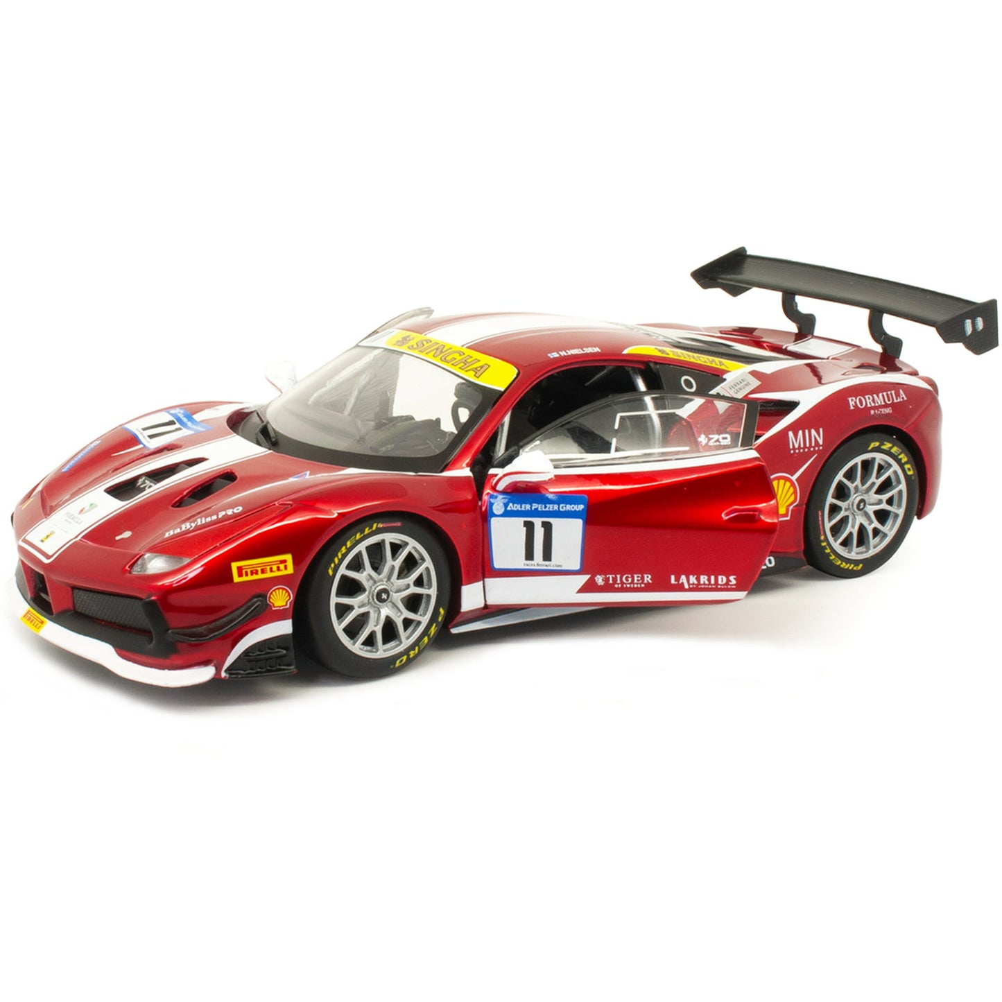 Bburago 1/24 Ferrari 488 458 F355 Challenge FXXK Racing Car Modern Car Model