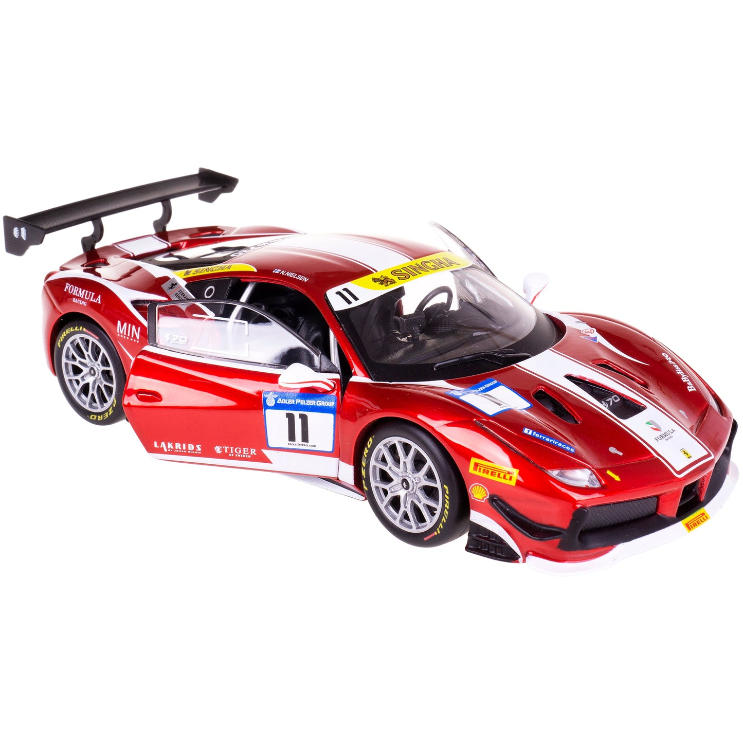 Bburago 1/24 Ferrari 488 458 F355 Challenge FXXK Racing Car Modern Car Model