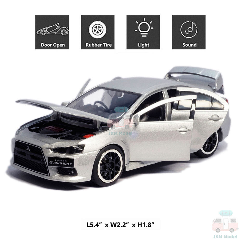 JKM 1/32 Mitsubishi EVO Lancer Evolution Modern Car Model